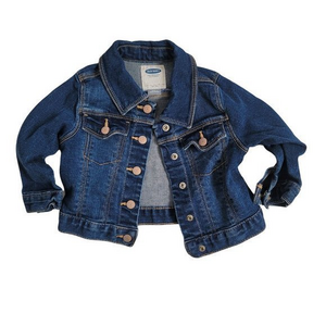 Old Navy Girls 12/18 months Blue Jean Jacket Snap‎ Buttons